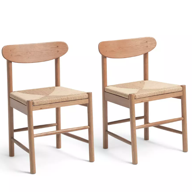 Hanna Pair of Wood Dining Chairs