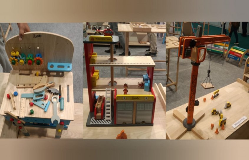 लकड़ी के खिलौने बने आकर्षण का केंद्र, construction site से लेकर Doll House में Wood